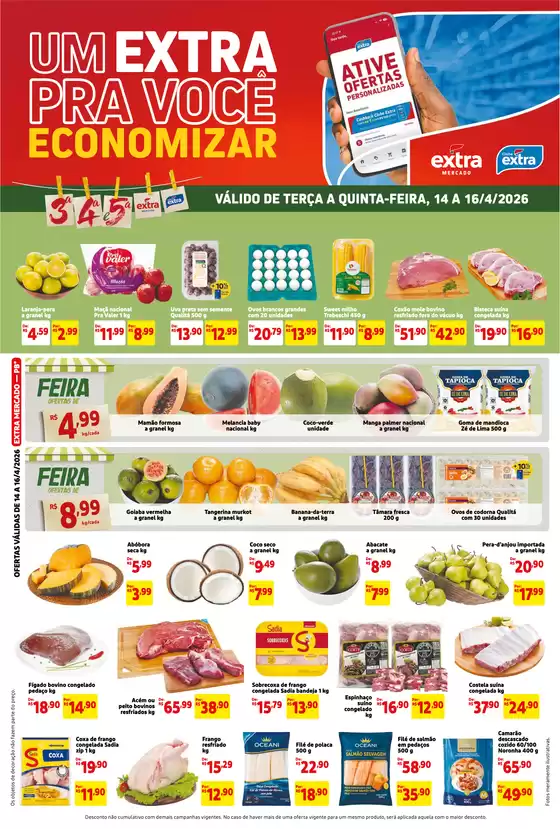 Catálogo Mercado Extra | Melhores ofertas para todos os clientes | 2026-04-14T00:00:00.000Z - 2026-04-16T00:00:00.000Z