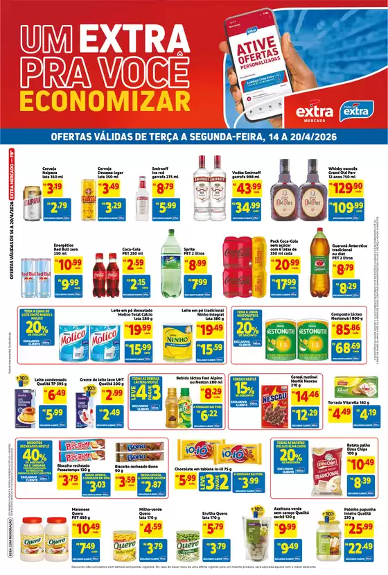 Catálogo Mercado Extra | Pechinchas e ofertas atuais | 2026-04-14T00:00:00.000Z - 2026-04-20T00:00:00.000Z