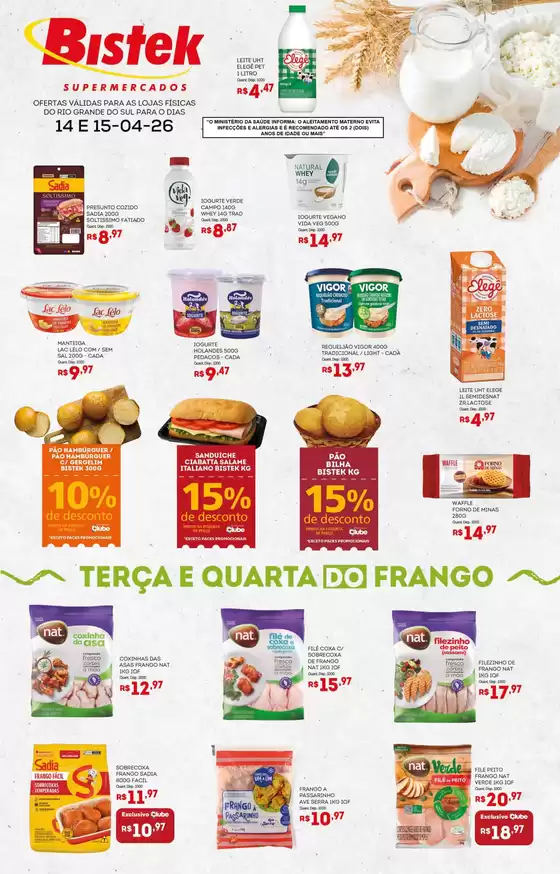 Catálogo Bistek Supermercados | Nossas melhores ofertas para você | 2026-04-14T00:00:00.000Z - 2026-04-15T00:00:00.000Z