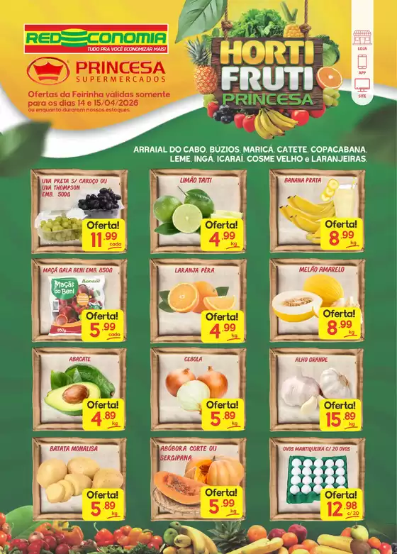Catálogo Princesa Supermercados | Feirinha G3 - 14 e 15/04 | 2026-04-14T00:00:00.000Z - 2026-04-16T00:00:00.000Z