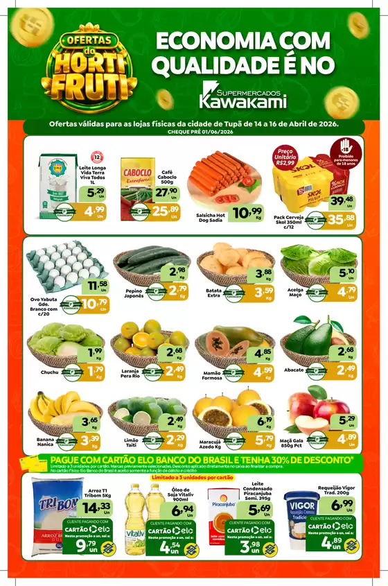 Catálogo Supermercados Kawakami | Ofertas - Tupã | 2026-04-14T00:00:00.000Z - 2026-04-16T00:00:00.000Z