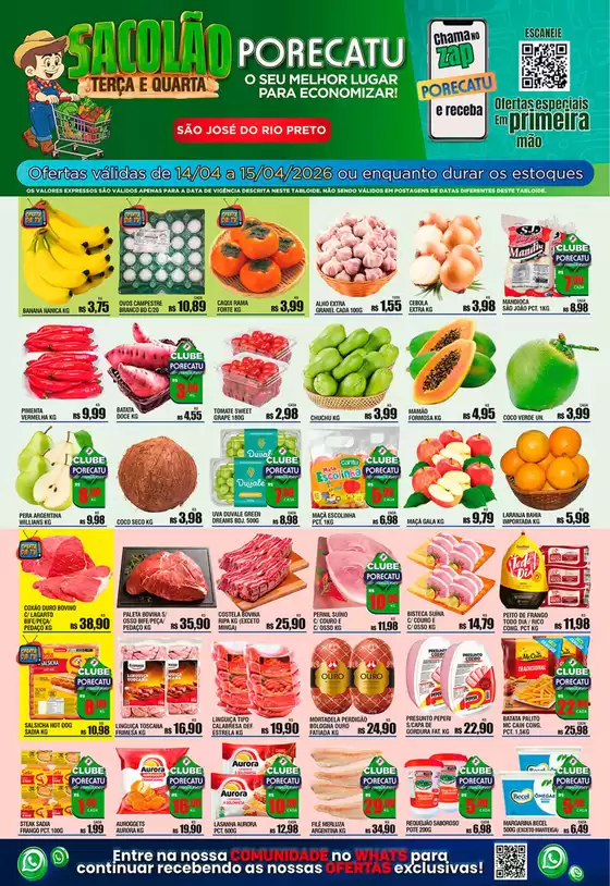 Catálogo Supermercado Porecatu | Tabloide De Ofertasrio Preto | 2026-04-14T00:00:00.000Z - 2026-04-15T00:00:00.000Z