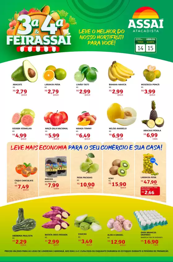 Catálogo Assaí Atacadista | Encarte Assaí Atacadista 45909-119 | 2026-04-14T00:00:00.000Z - 2026-04-15T00:00:00.000Z