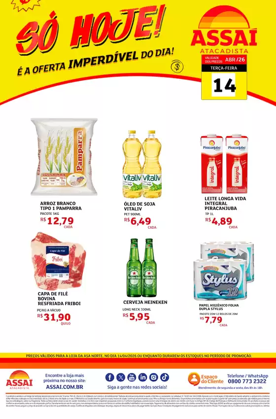 Catálogo Assaí Atacadista | Encarte Assaí Atacadista 46235-189 | 2026-04-14T00:00:00.000Z - 2026-04-14T00:00:00.000Z