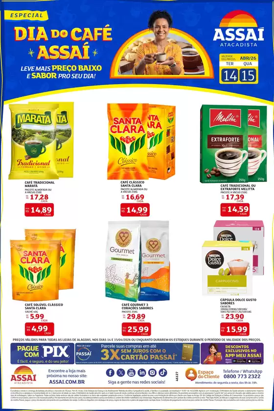 Catálogo Assaí Atacadista | Encarte Assaí Atacadista 46127-561 | 2026-04-14T00:00:00.000Z - 2026-04-15T00:00:00.000Z
