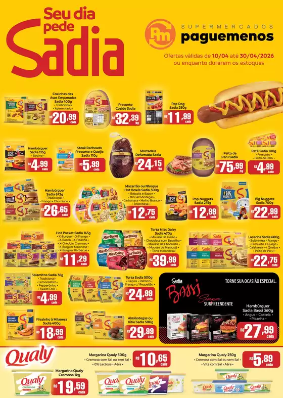 Catálogo Supermercados Pague Menos em Apucarana | Seu Dia Pede Sadia | 2026-04-14T00:00:00.000Z - 2026-04-30T00:00:00.000Z