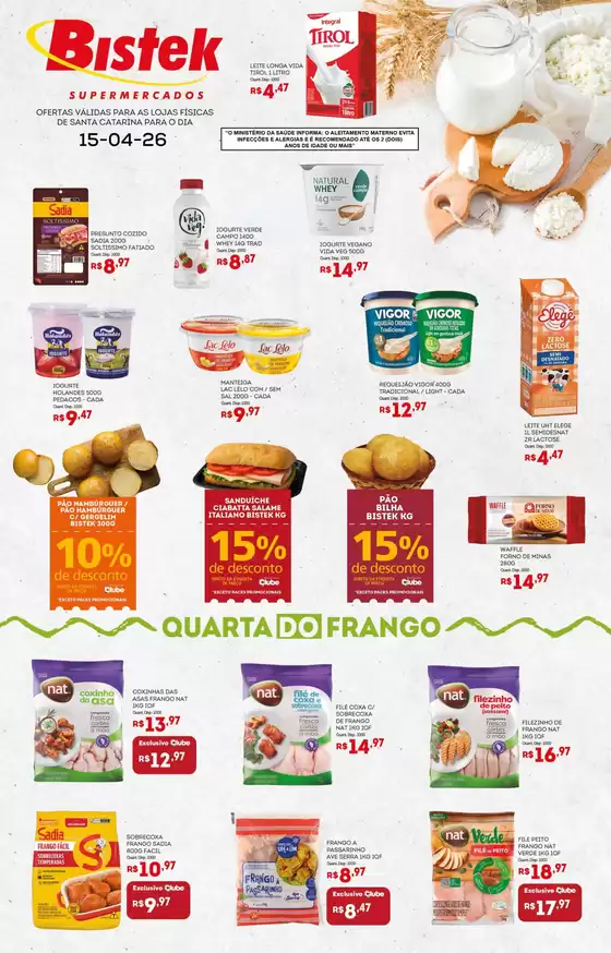 Catálogo Bistek Supermercados | Promoções especiais em andamento | 2026-04-15T00:00:00.000Z - 2026-04-15T00:00:00.000Z