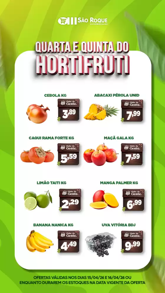 Catálogo São Roque Supermercados | Descontos e promoções | 2026-04-15T00:00:00.000Z - 2026-04-16T00:00:00.000Z