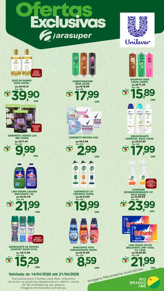 Catálogo Araújo Supermercados | EXCLUSIVA UNILEVER | 2026-04-14T00:00:00.000Z - 2026-04-21T00:00:00.000Z