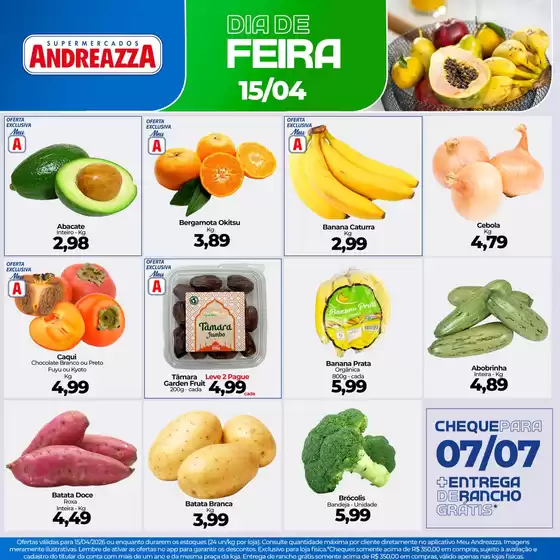 Catálogo Supermercados Andreazza | Encarte Supermercados Andreazza | 2026-04-15T00:00:00.000Z - 2026-04-15T00:00:00.000Z