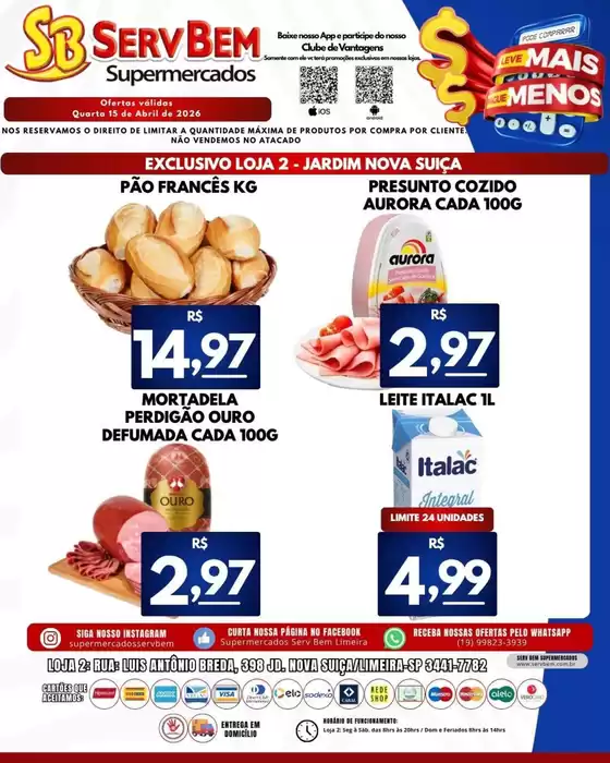 Catálogo ServBem | Descontos e promoções | 2026-04-15T00:00:00.000Z - 2026-04-15T00:00:00.000Z