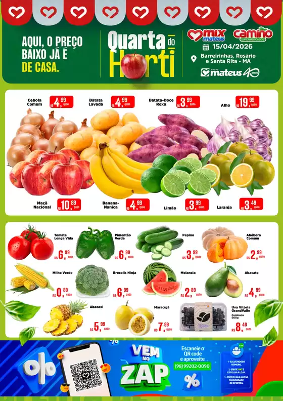 Catálogo Supermercados Mateus | Quarta do hort | 2026-04-15T00:00:00.000Z - 2026-04-15T00:00:00.000Z