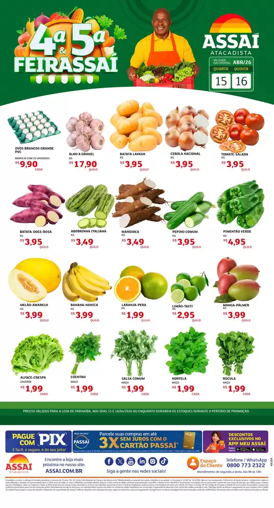 Catálogo Assaí Atacadista | Encarte Assaí Atacadista 46104-112 | 2026-04-15T00:00:00.000Z - 2026-04-16T00:00:00.000Z