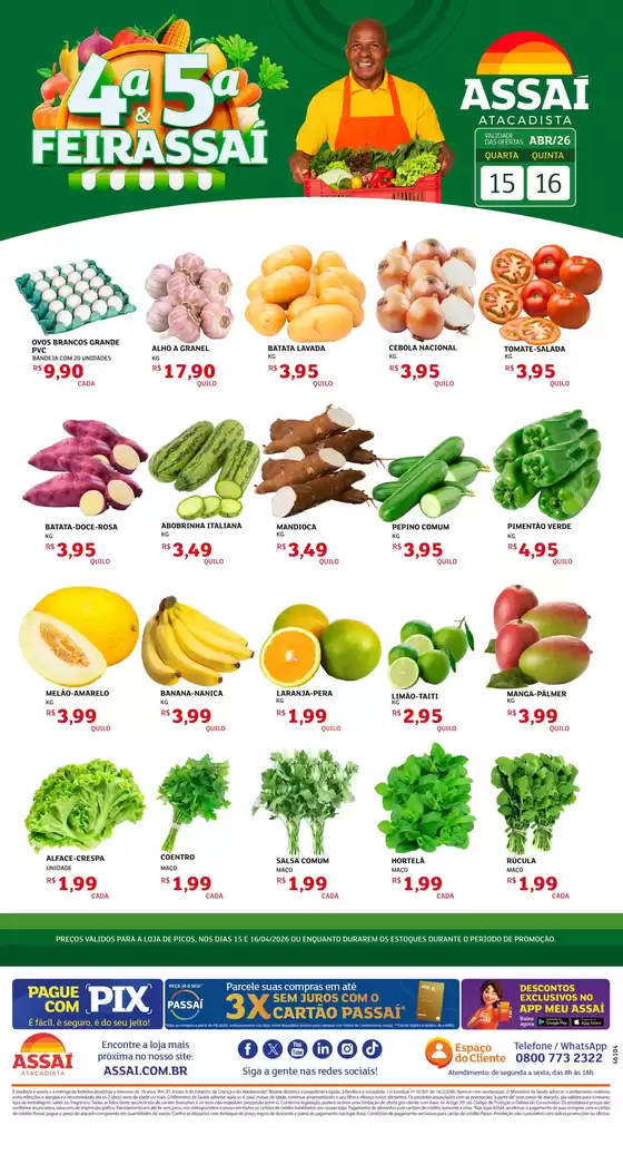 Catálogo Assaí Atacadista | Encarte Assaí Atacadista 46104-531 | 2026-04-15T00:00:00.000Z - 2026-04-16T00:00:00.000Z
