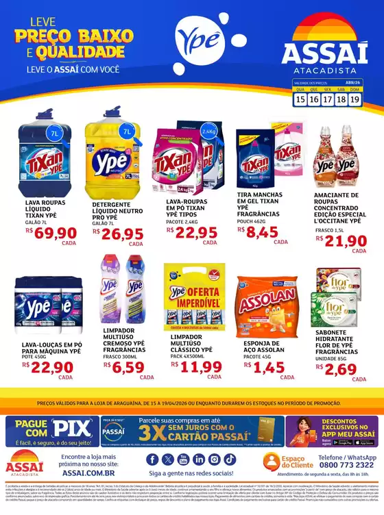 Catálogo Assaí Atacadista em Prado | Encarte Assaí Atacadista 46153-813 | 2026-04-15T00:00:00.000Z - 2026-04-19T00:00:00.000Z