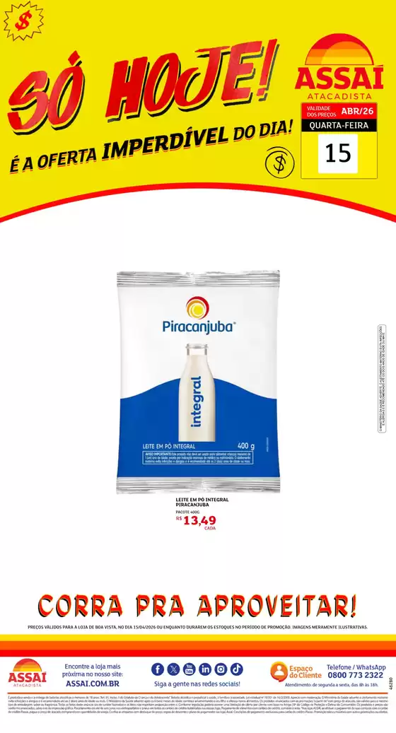 Catálogo Assaí Atacadista | Encarte Assaí Atacadista 46280-73 | 2026-04-15T00:00:00.000Z - 2026-04-15T00:00:00.000Z