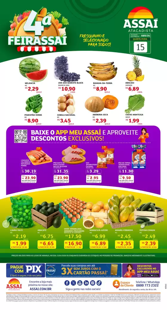Catálogo Assaí Atacadista | Encarte Assaí Atacadista 45541-74 | 2026-04-15T00:00:00.000Z - 2026-04-15T00:00:00.000Z