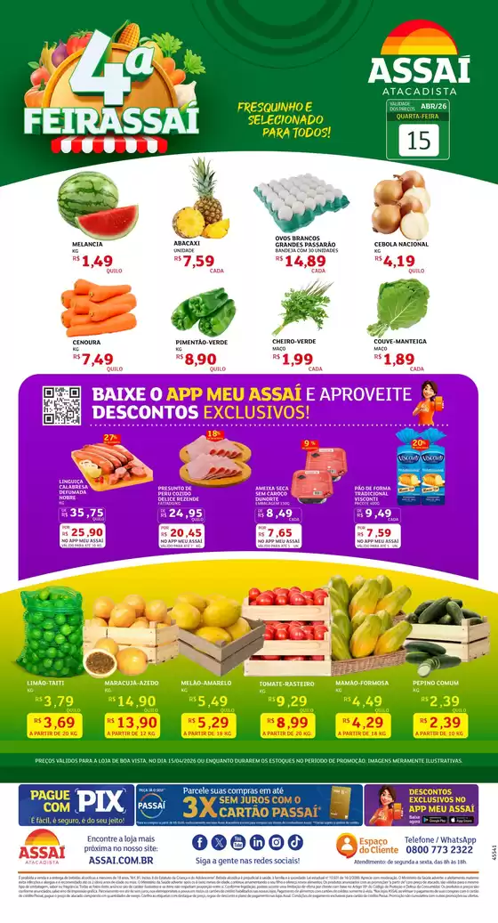 Catálogo Assaí Atacadista | Encarte Assaí Atacadista 45541-73 | 2026-04-15T00:00:00.000Z - 2026-04-15T00:00:00.000Z