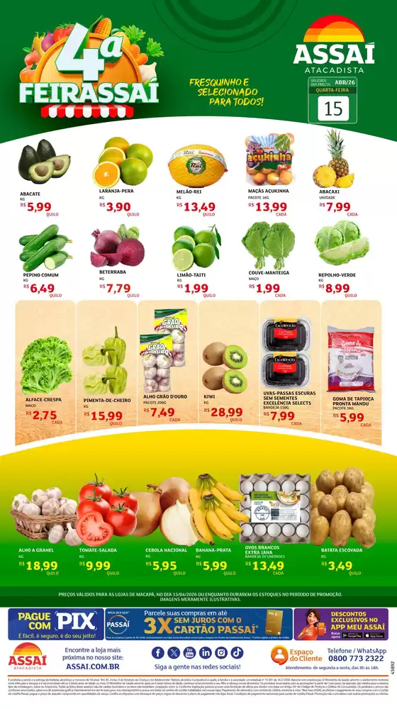 Catálogo Assaí Atacadista | Encarte Assaí Atacadista 45892-442 | 2026-04-15T00:00:00.000Z - 2026-04-15T00:00:00.000Z