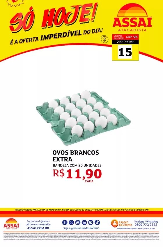 Catálogo Assaí Atacadista | Encarte Assaí Atacadista 46293-813 | 2026-04-15T00:00:00.000Z - 2026-04-15T00:00:00.000Z