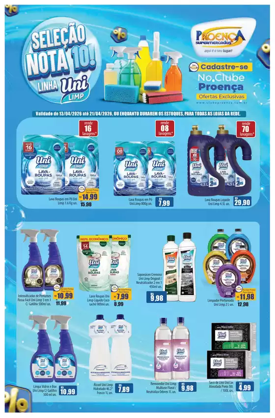 Catálogo Proença Supermercados | UNI LIMP 13 à 21.04 | 2026-04-15T00:00:00.000Z - 2026-04-21T00:00:00.000Z