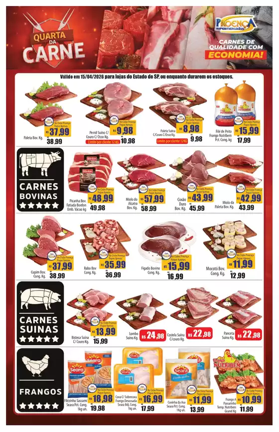 Catálogo Proença Supermercados | QUARTA DA CARNE SP 15.04.2026 | 2026-04-15T00:00:00.000Z - 2026-04-15T00:00:00.000Z
