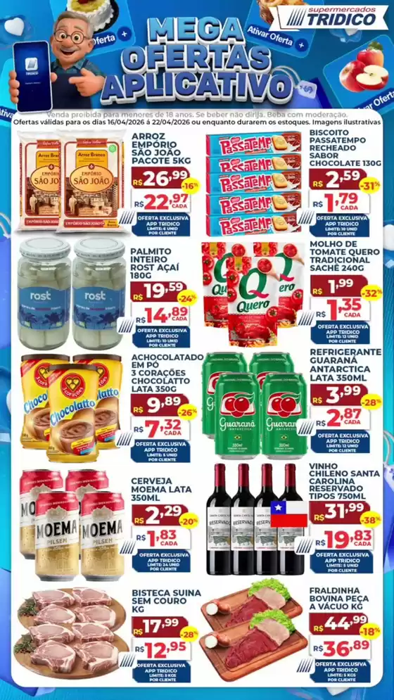 Catálogo Supermercados Tridico | Mega Ofertas Aplicativo | 2026-04-16T00:00:00.000Z - 2026-04-22T00:00:00.000Z