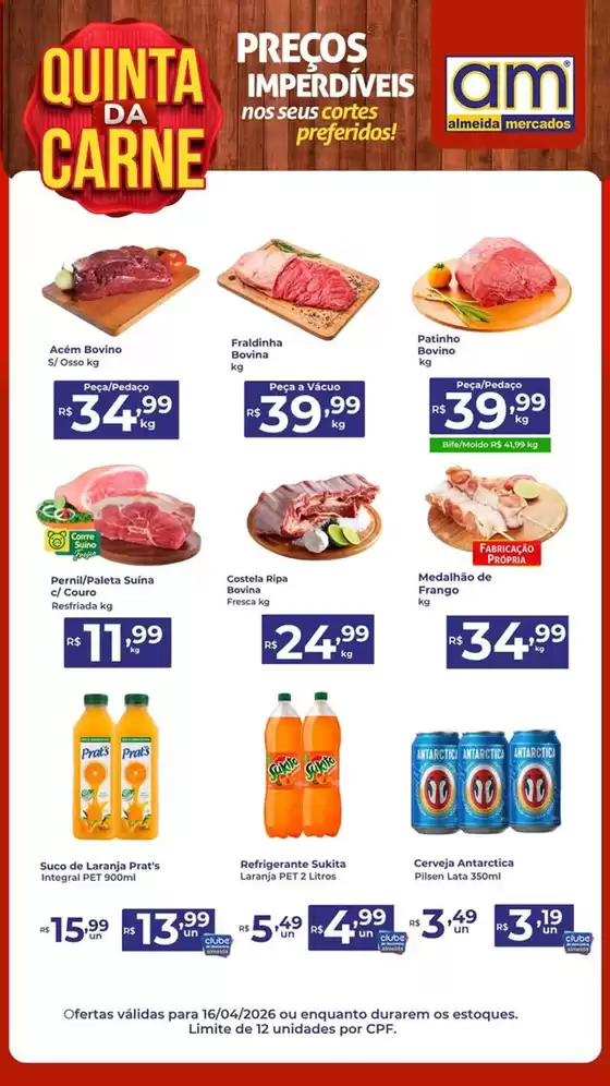 Catálogo Almeida Mercados | Quinta da Carne  | 2026-04-16T00:00:00.000Z - 2026-04-16T00:00:00.000Z