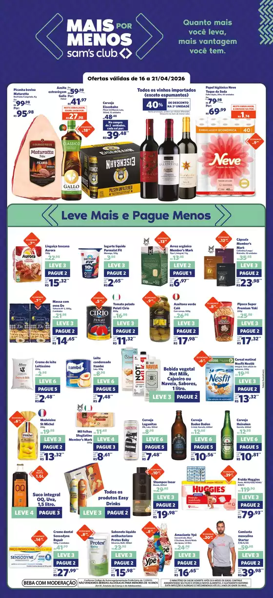 Catálogo Sam's Club | Melhores ofertas para todos os caçadores de pechinchas | 2026-04-16T00:00:00.000Z - 2026-04-21T00:00:00.000Z