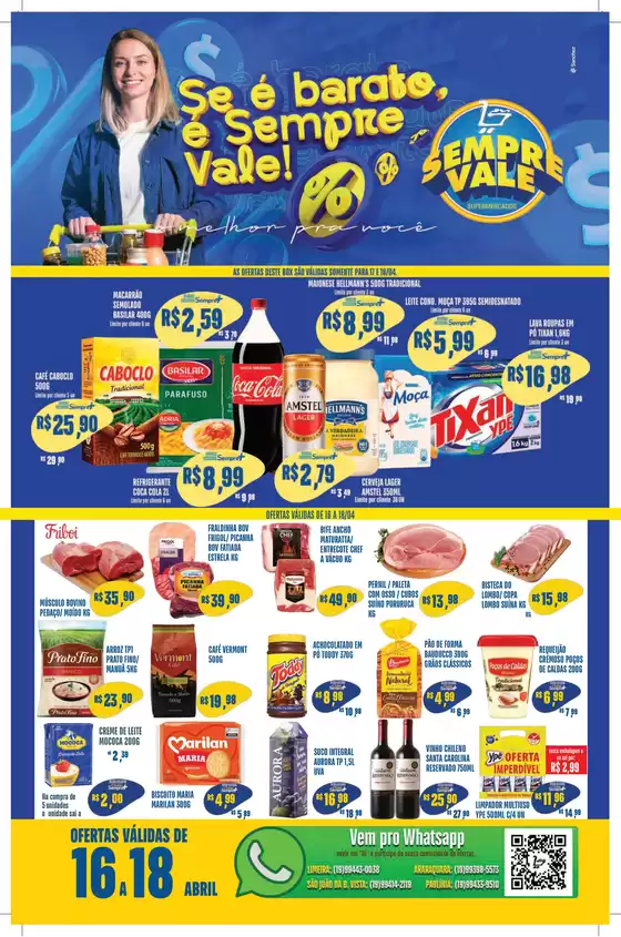Catálogo Sempre Vale Supermercados | Descontos e promoções | 2026-04-16T00:00:00.000Z - 2026-04-18T00:00:00.000Z