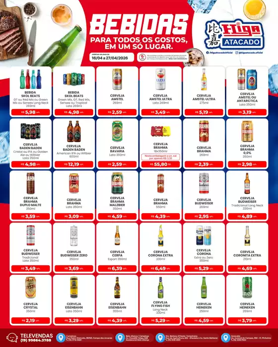 Catálogo Higa Atacado | Higa atacado folheto bebidas 20260416 20260427 ilS200ap6QMY | 2026-04-16T00:00:00.000Z - 2026-04-27T00:00:00.000Z