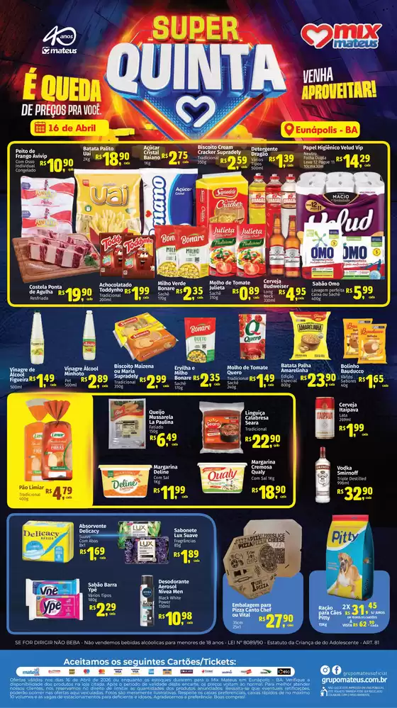 Catálogo Supermercados Mateus | Super Quinta | 2026-04-16T00:00:00.000Z - 2026-04-16T00:00:00.000Z