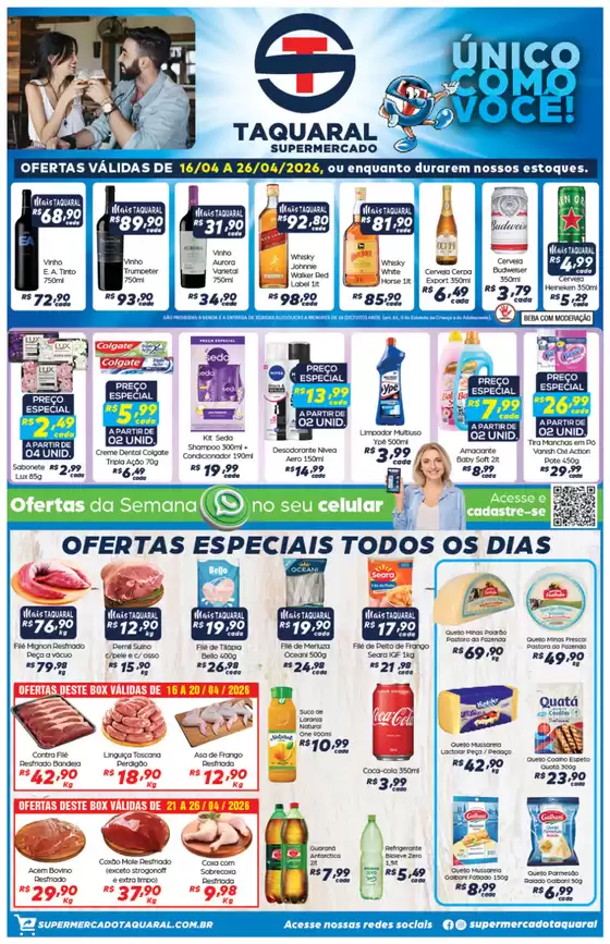 Catálogo Supermercado Taquaral | Melhores ofertas para todos os caçadores de pechinchas | 2026-04-16T00:00:00.000Z - 2026-04-26T00:00:00.000Z