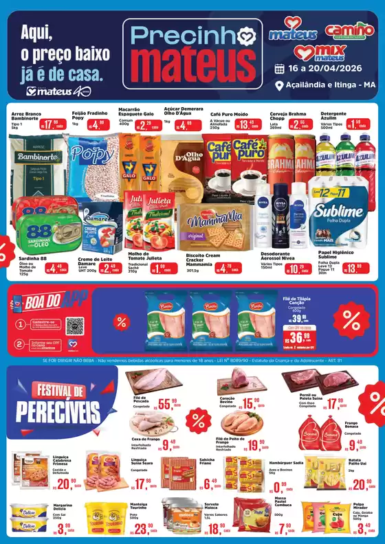 Catálogo Supermercados Mateus | Precinho | 2026-04-16T00:00:00.000Z - 2026-04-20T00:00:00.000Z