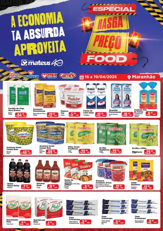 Catálogo Supermercados Mateus | Rasga Preço do Food | 2026-04-16T00:00:00.000Z - 2026-04-19T00:00:00.000Z