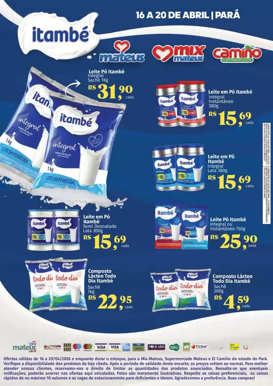 Catálogo Supermercados Mateus | Festival Itambé | 2026-04-16T00:00:00.000Z - 2026-04-20T00:00:00.000Z