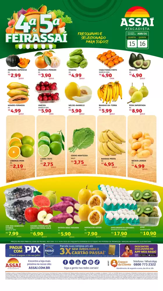 Catálogo Assaí Atacadista | Encarte Assaí Atacadista 46167-115 | 2026-04-16T00:00:00.000Z - 2026-04-16T00:00:00.000Z