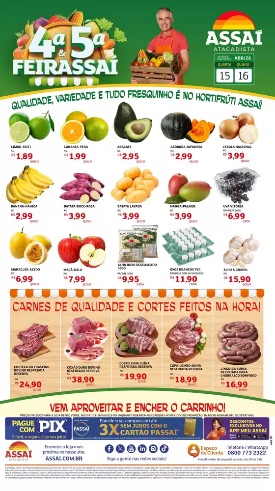 Catálogo Assaí Atacadista | Encarte Assaí Atacadista 46170-21 | 2026-04-16T00:00:00.000Z - 2026-04-16T00:00:00.000Z