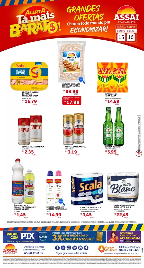 Catálogo Assaí Atacadista em Rio Quente | Encarte Assaí Atacadista 46179-74 | 2026-04-16T00:00:00.000Z - 2026-04-16T00:00:00.000Z