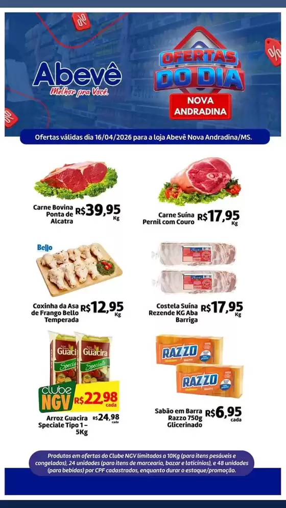 Catálogo Abevê Supermercados | Ofertas Do Dia | 2026-04-16T00:00:00.000Z - 2026-04-16T00:00:00.000Z