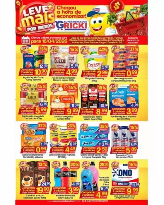 Catálogo Supermercados Gricki | Leve Mais Por Menos | 2026-04-16T00:00:00.000Z - 2026-04-16T00:00:00.000Z