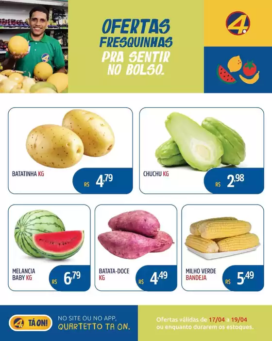 Catálogo Quartetto Supermercados | Encarte Quartetto Supermercados | 2026-04-17T00:00:00.000Z - 2026-04-19T00:00:00.000Z