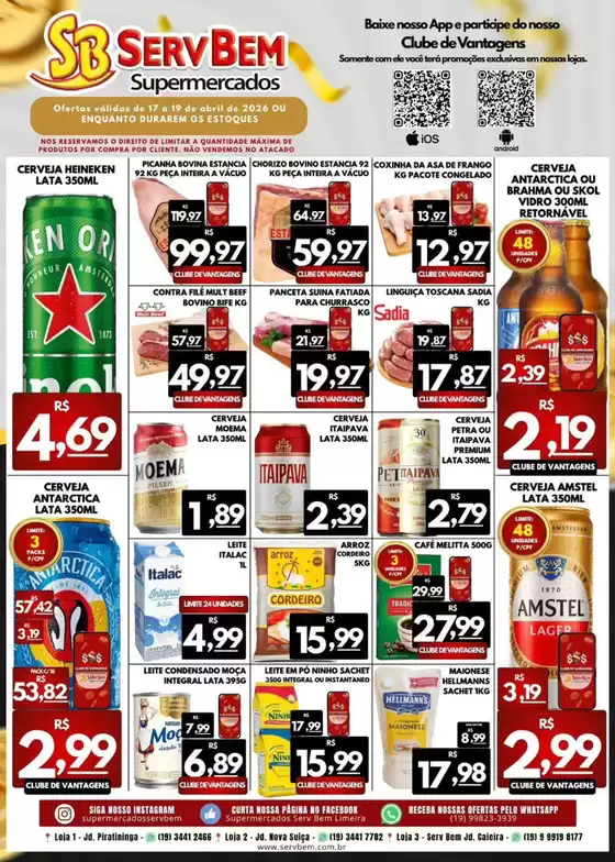 Catálogo ServBem | Melhores ofertas e descontos | 2026-04-17T00:00:00.000Z - 2026-04-19T00:00:00.000Z