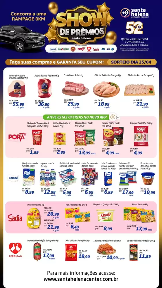 Catálogo Supermercados Santa Helena | Encarte Supermercados Santa Helena | 2026-04-17T00:00:00.000Z - 2026-04-27T00:00:00.000Z