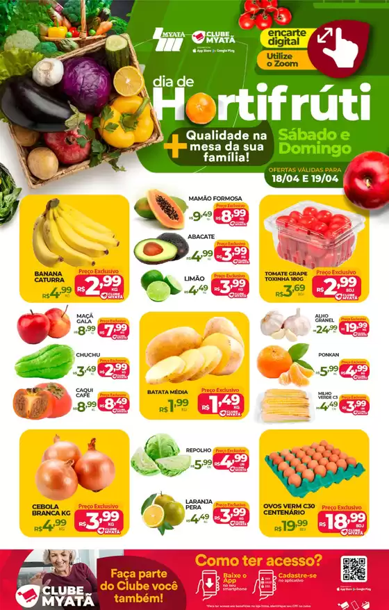 Catálogo Supermercados Myatã | Ofertas especiais atraentes para todos | 2026-04-18T00:00:00.000Z - 2026-04-19T00:00:00.000Z