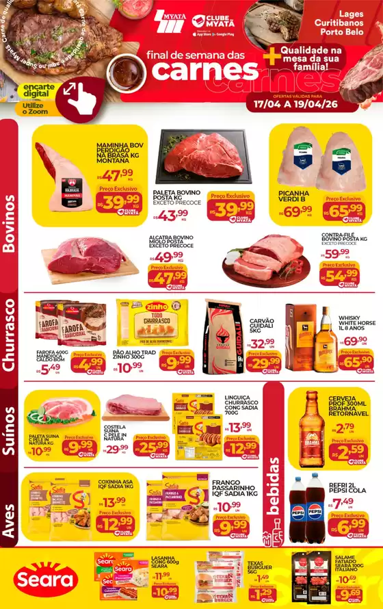 Catálogo Supermercados Myatã | Ofertas para caçadores de pechinchas | 2026-04-17T00:00:00.000Z - 2026-04-19T00:00:00.000Z