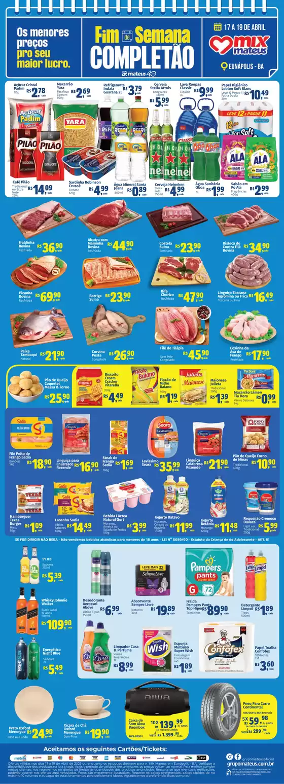 Catálogo Supermercados Mateus | Fds Completão | 2026-04-16T00:00:00.000Z - 2026-04-19T00:00:00.000Z