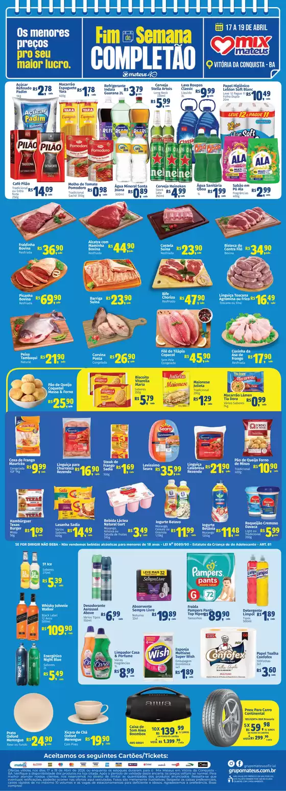 Catálogo Supermercados Mateus | Fds Completão | 2026-04-16T00:00:00.000Z - 2026-04-19T00:00:00.000Z