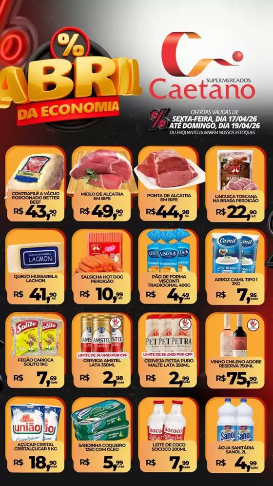 Catálogo Supermercados Caetano | Abril Da Economia | 2026-04-17T00:00:00.000Z - 2026-04-19T00:00:00.000Z