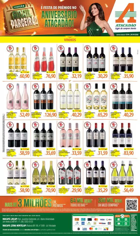 Catálogo Atacadão em Ribeirão Pires | Atacadão - Vinhos | 2026-04-20T00:00:00.000Z - 2026-04-24T00:00:00.000Z